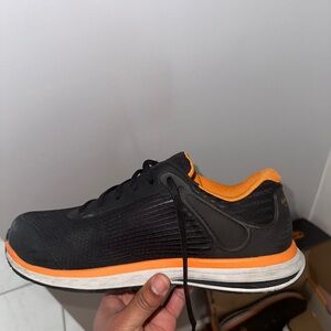 Timberland drive train composite safety shoe.